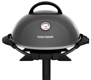 George Foreman indoor outdoor electric grill comes with 15+ servings. George Foreman GFO3320GM Indoor Outdoor Gun Metal Electric Grill